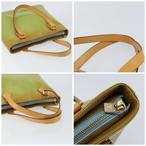 LOUIS VUITTON Monogram Vernis Houston Hand Bag Baby Blue M91005 LV Auth 150110 - Picture 16 of 16